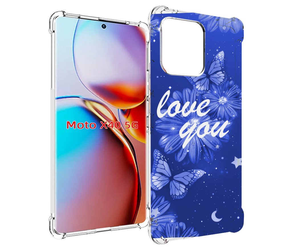 

Чехол MyPads Люблю-тебя-с-бабочками для Motorola Moto X40, Прозрачный, Tocco