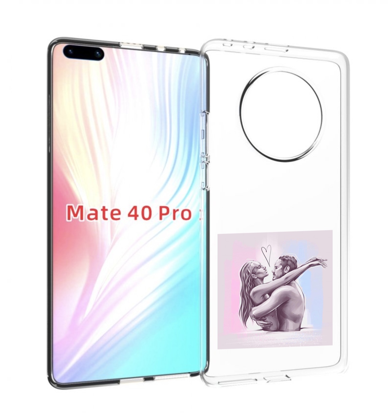 

Чехол MyPads любовные-тела для Huawei Mate 40 Pro (NOH-NX9), Прозрачный, Tocco