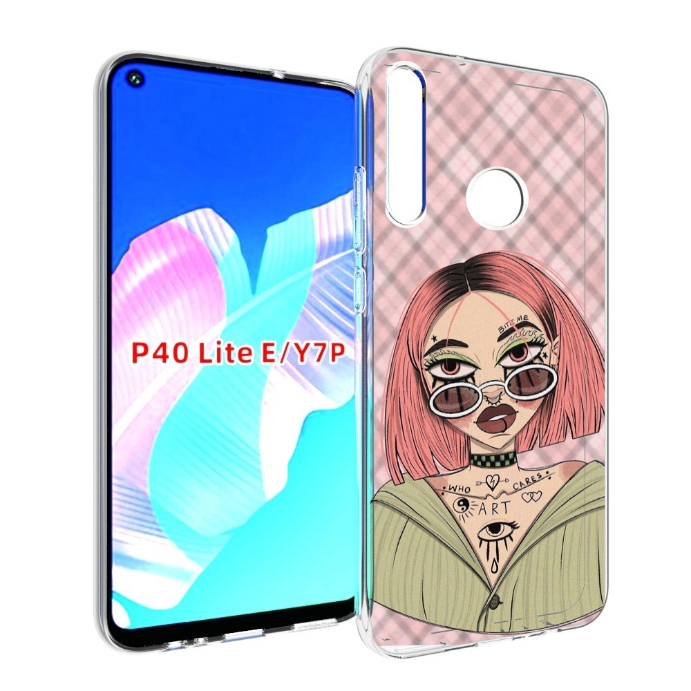 

Чехол бампер MyPads бунтарка-девочка для Huawei P40 Lite E, Прозрачный, Tocco