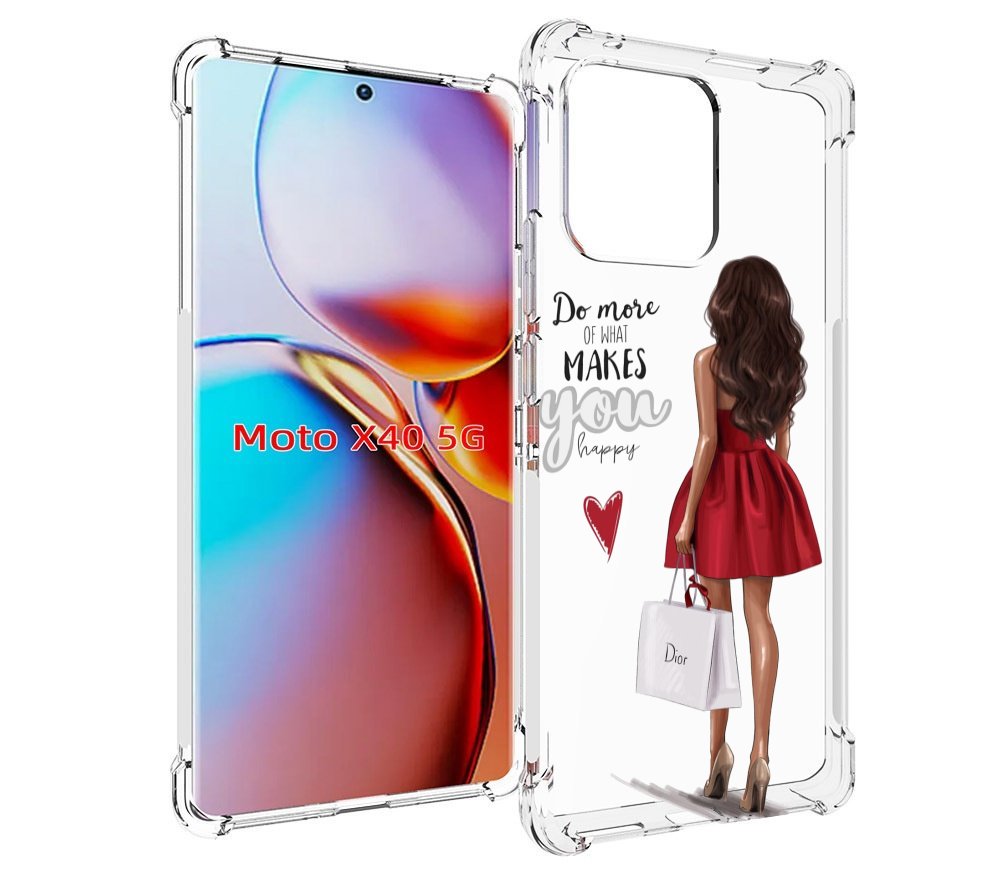

Чехол MyPads Маленькие-радости женский для Motorola Moto X40, Прозрачный, Tocco