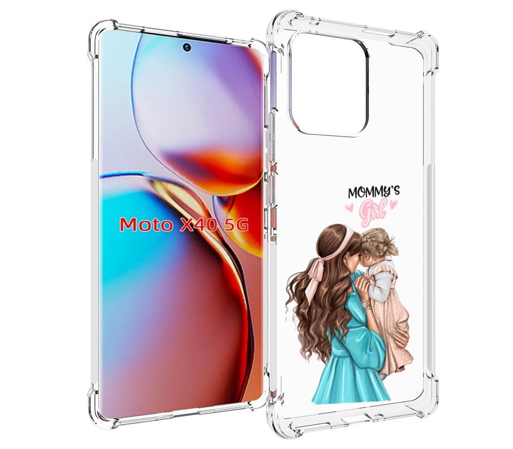 

Чехол MyPads Мама-девочки женский для Motorola Moto X40, Прозрачный, Tocco