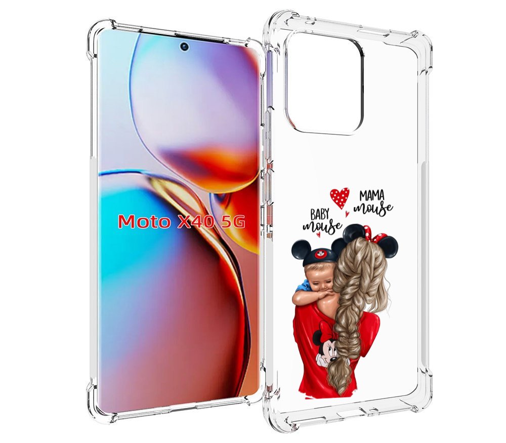 

Чехол MyPads Мама-маус женский для Motorola Moto X40, Прозрачный, Tocco