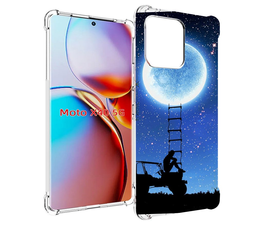 

Чехол MyPads Машина-на-лун для Motorola Moto X40, Прозрачный, Tocco