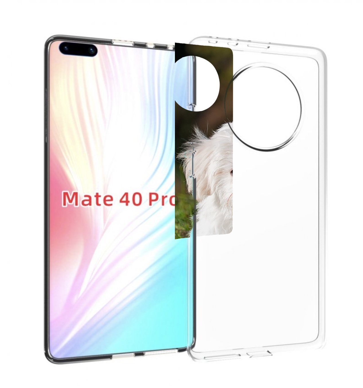 

Чехол MyPads мальтииская-болонка для Huawei Mate 40 Pro (NOH-NX9), Прозрачный, Tocco