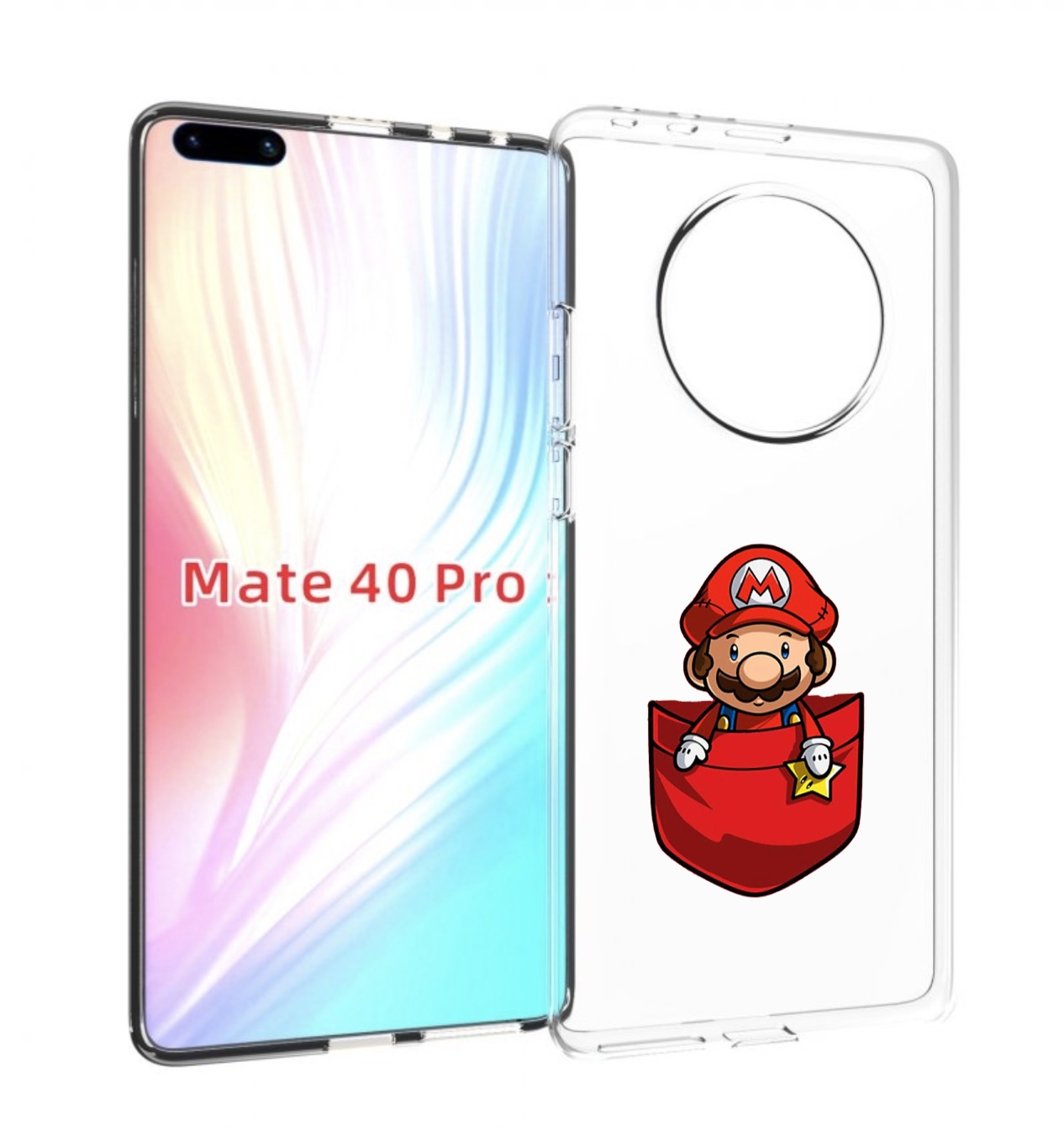 Чехол MyPads марио в кармашке детский для Huawei Mate 40 Pro (NOH-NX9)