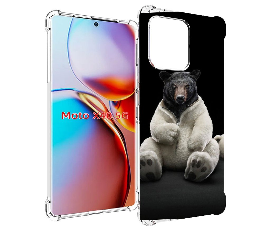 

Чехол MyPads Медведь-бурый-белый для Motorola Moto X40, Прозрачный, Tocco