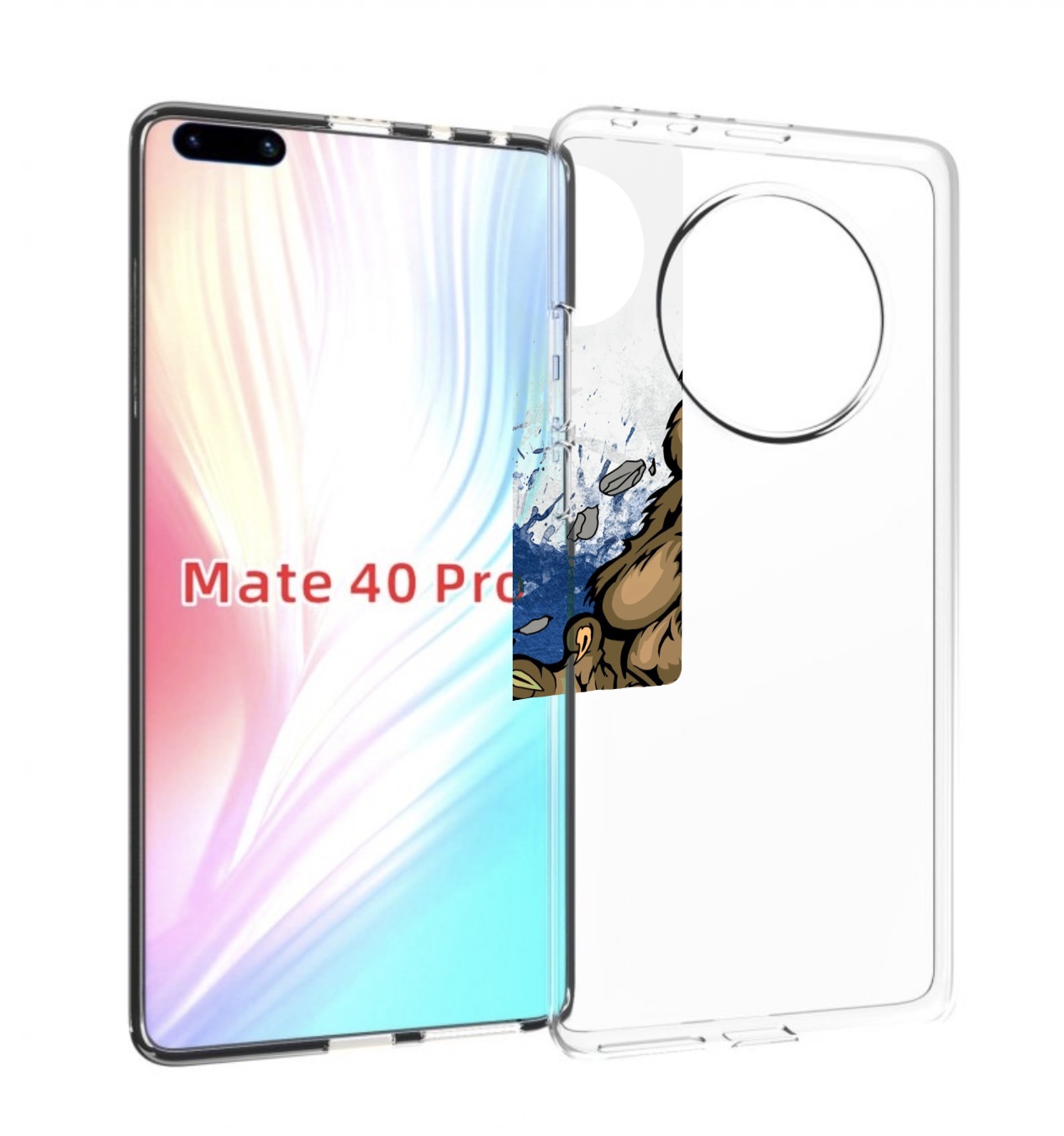 

Чехол MyPads медведь защитник родины для Huawei Mate 40 Pro (NOH-NX9), Прозрачный, Tocco