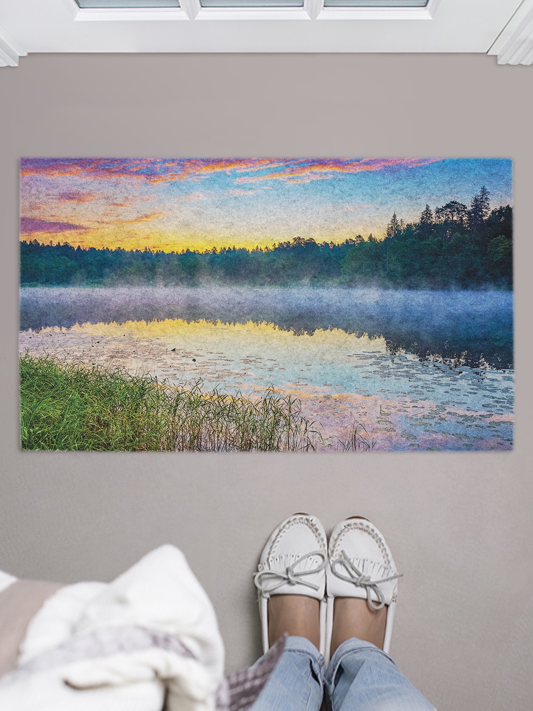 

Придверный коврик в прихожую для обуви, на резиновой основе, 75x45 см door_86810 JoyArty