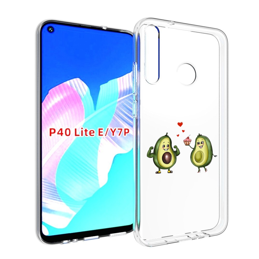 

Чехол бампер MyPads влюбленные-авокадо для Huawei P40 Lite E, Прозрачный, Tocco