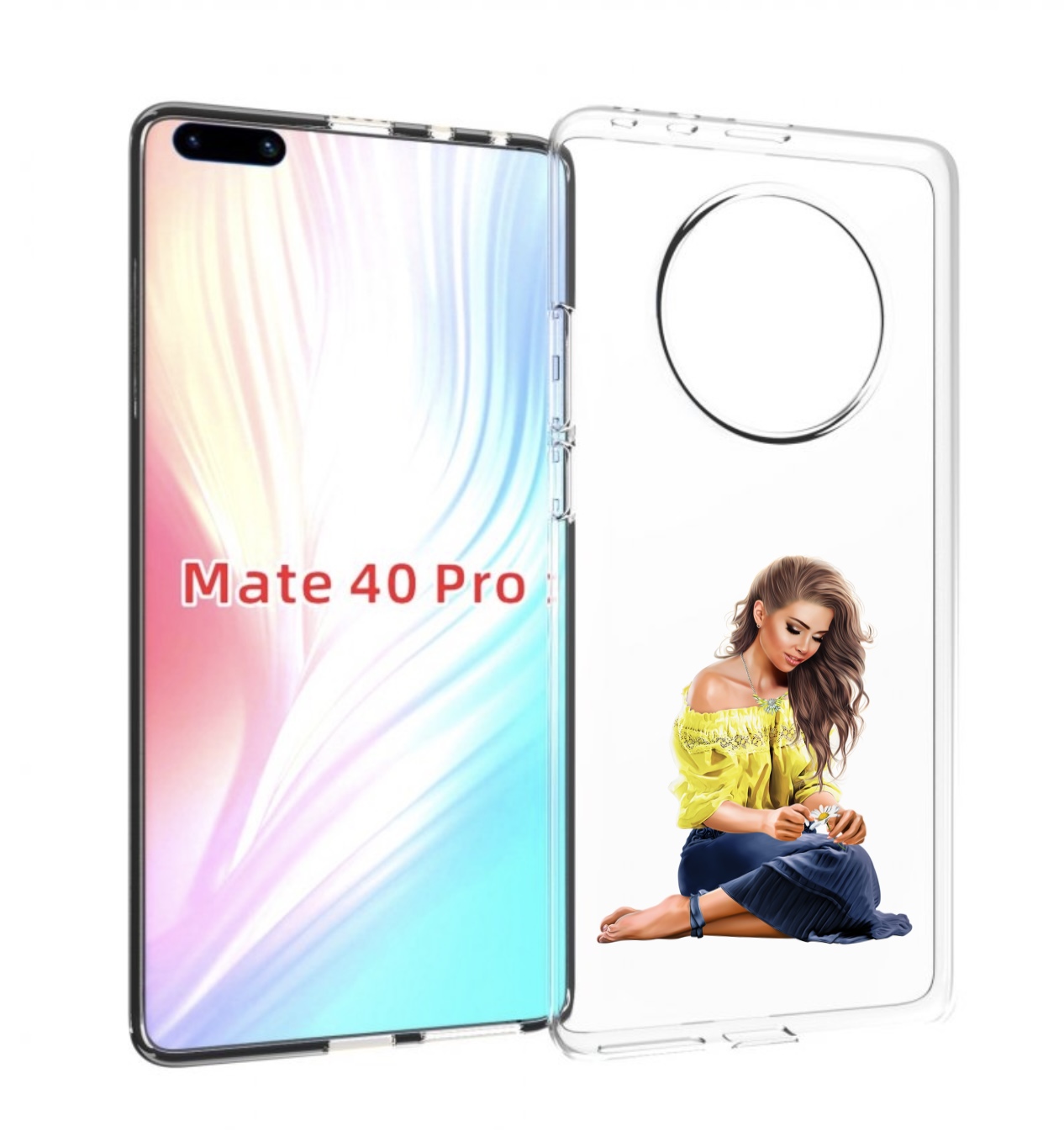 

Чехол MyPads миленькая-девочка женский для Huawei Mate 40 Pro (NOH-NX9), Прозрачный, Tocco