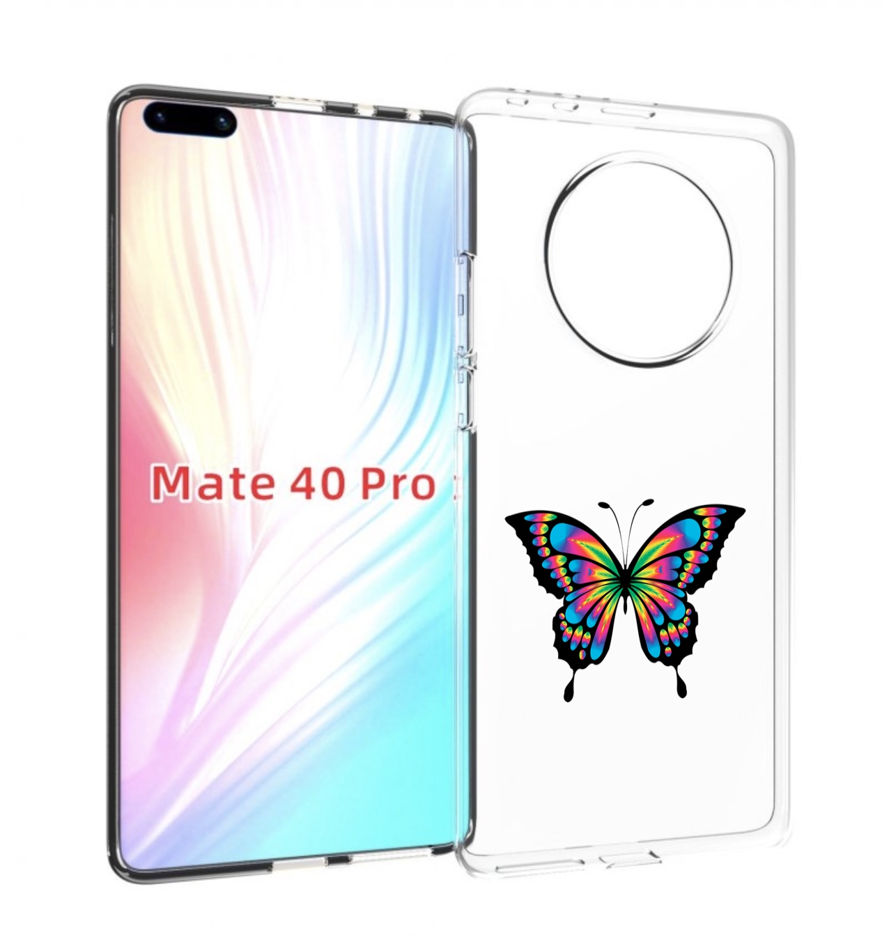 

Чехол MyPads мини-бабочка для Huawei Mate 40 Pro (NOH-NX9), Прозрачный, Tocco