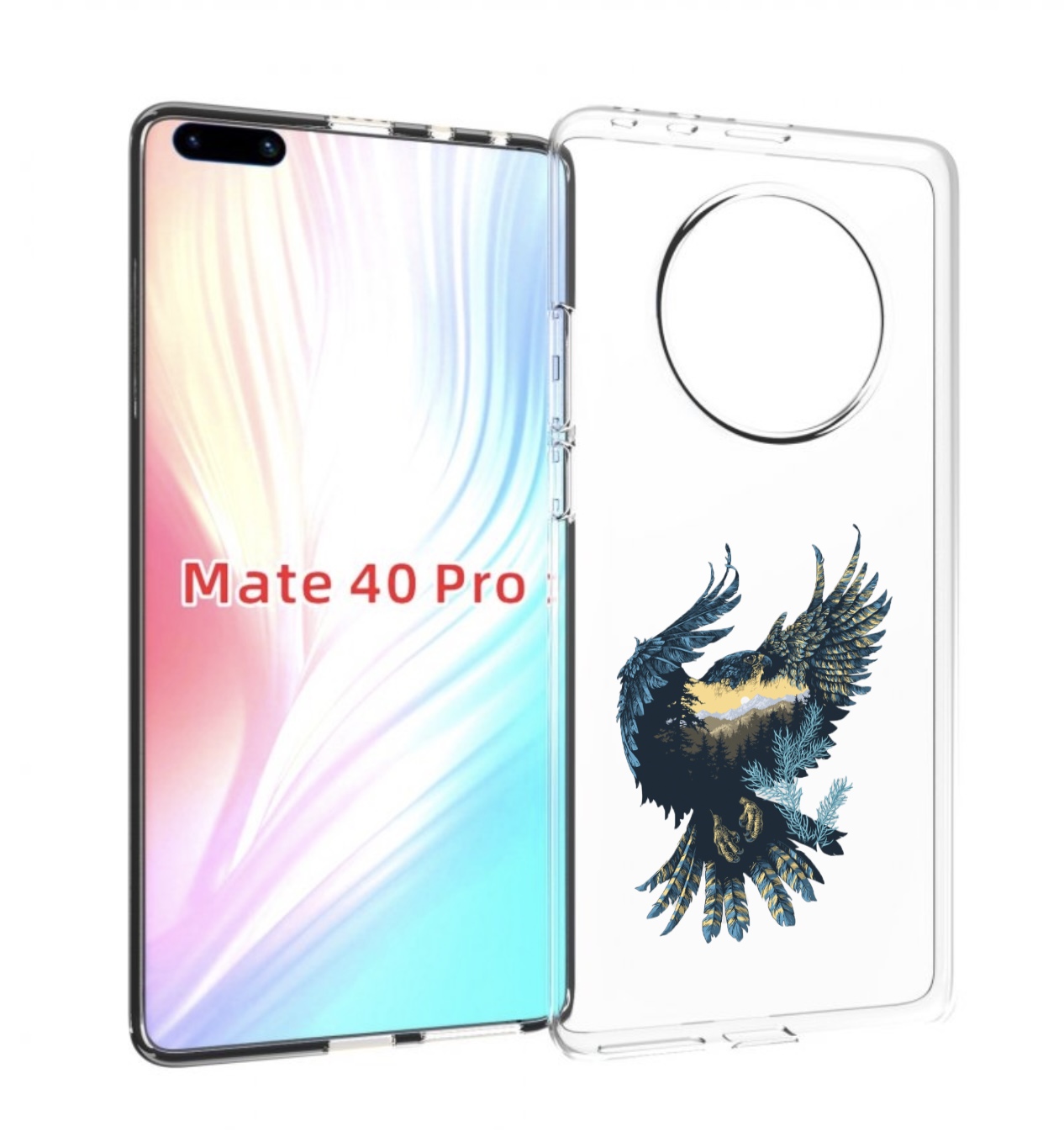 

Чехол MyPads мирок в соколе для Huawei Mate 40 Pro (NOH-NX9), Прозрачный, Tocco