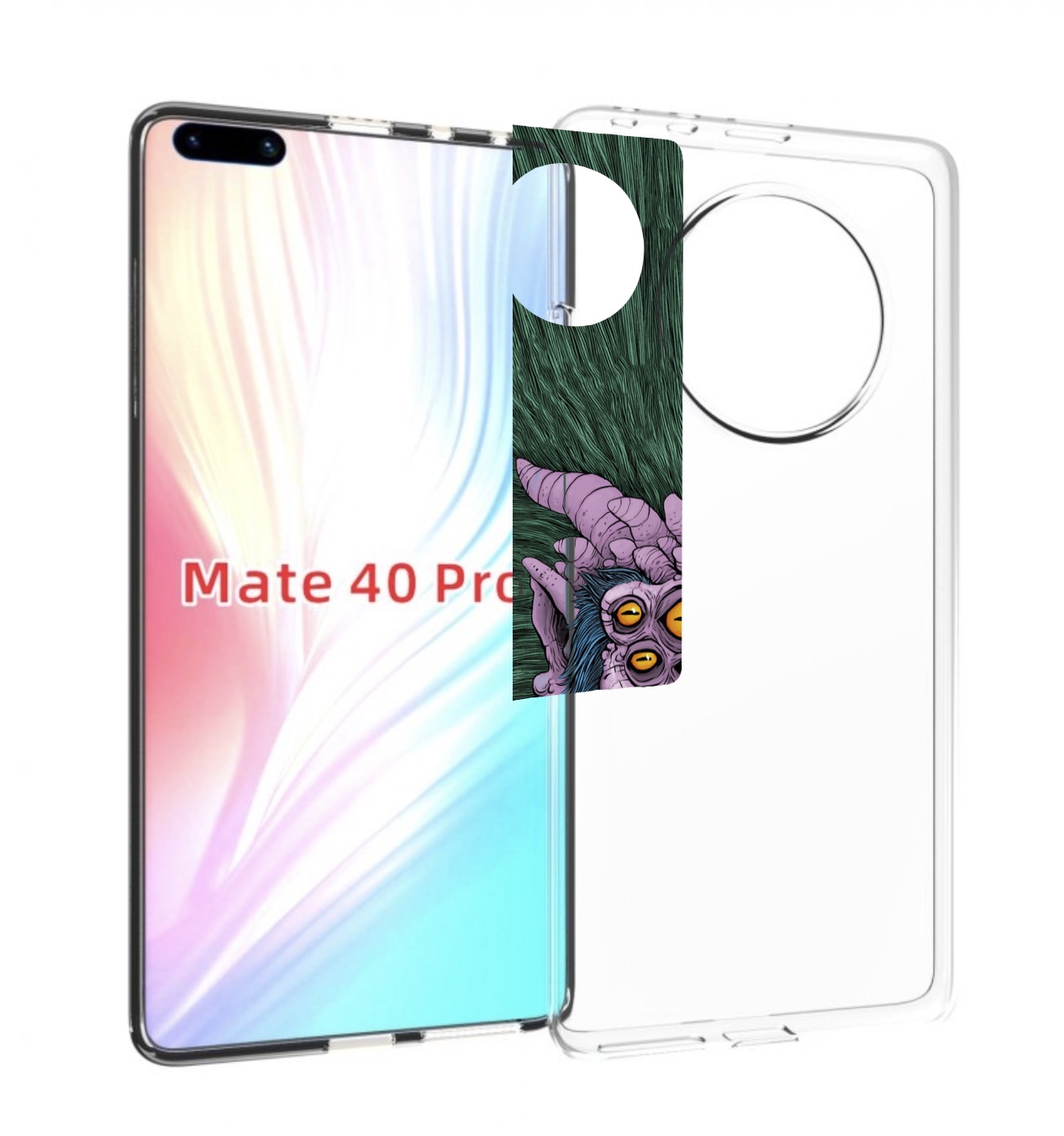 

Чехол MyPads многоглазый черт для Huawei Mate 40 Pro (NOH-NX9), Прозрачный, Tocco