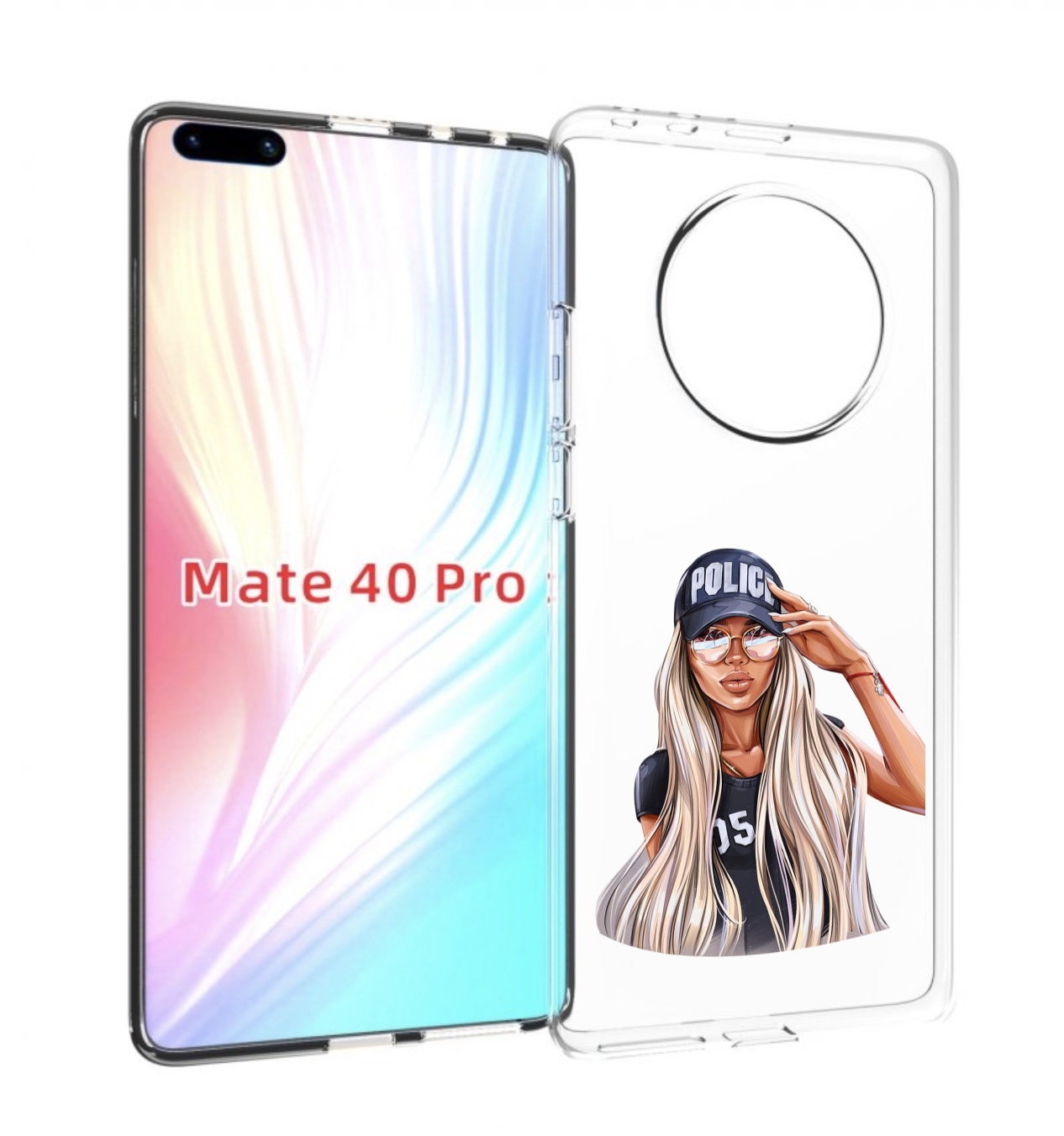 Чехол MyPads модная-девушка-арт женский для Huawei Mate 40 Pro (NOH-NX9)