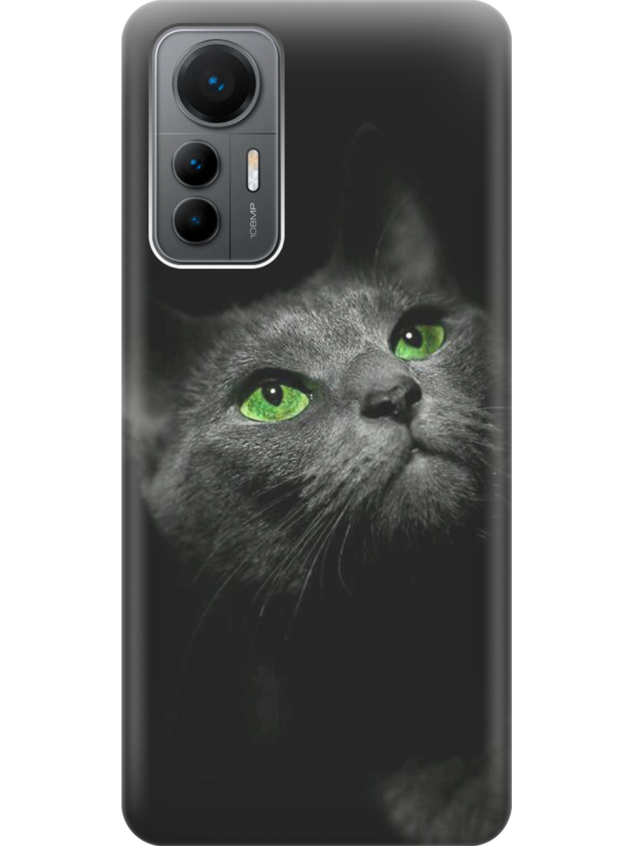 

Силиконовый чехол на Xiaomi 12 Lite с принтом "Зеленоглазая кошка", Прозрачный;зеленый;серый;черный, 740133311