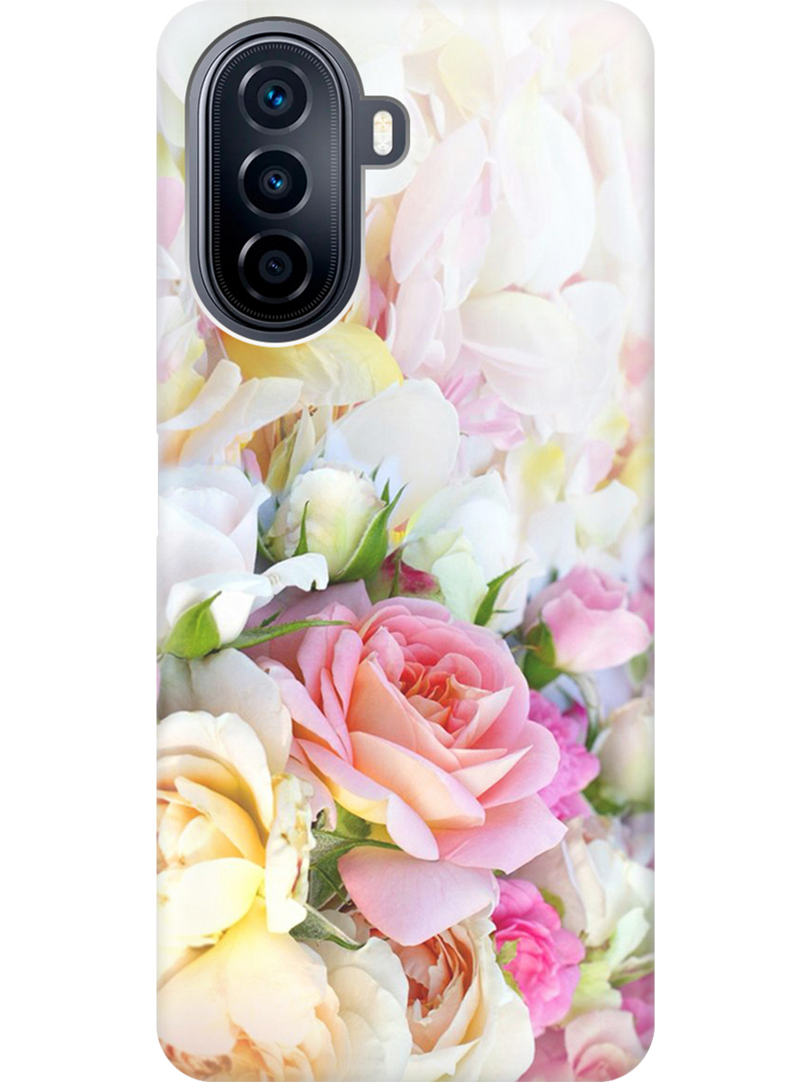 

Силиконовый чехол на Huawei nova Y70 с принтом "Нежные розы", Прозрачный;белый;желтый;розовый, 740133421
