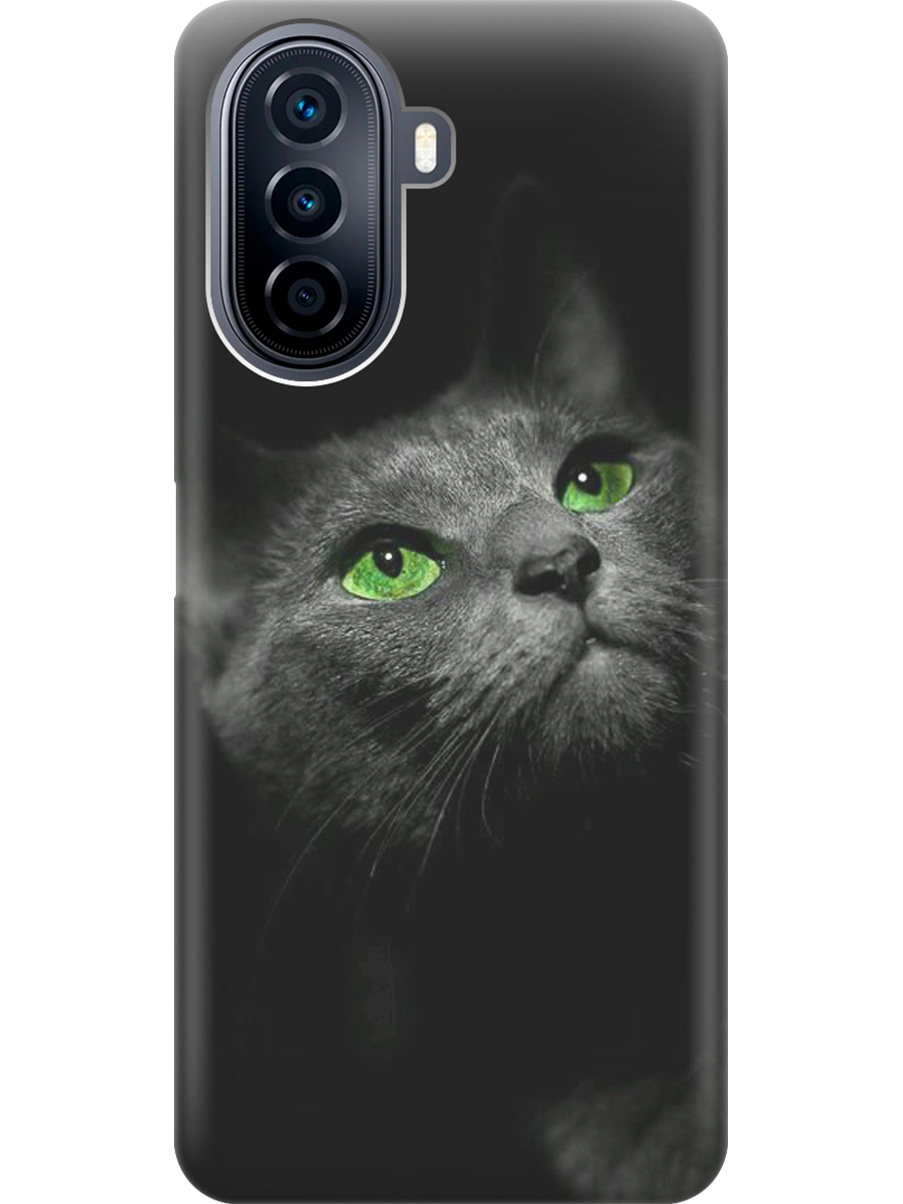 

Силиконовый чехол на Huawei nova Y70 с принтом "Зеленоглазая кошка", Прозрачный;зеленый;серый;черный, 740133411