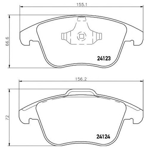 

Комплект передних тормозных колодок Hella 8db355012891