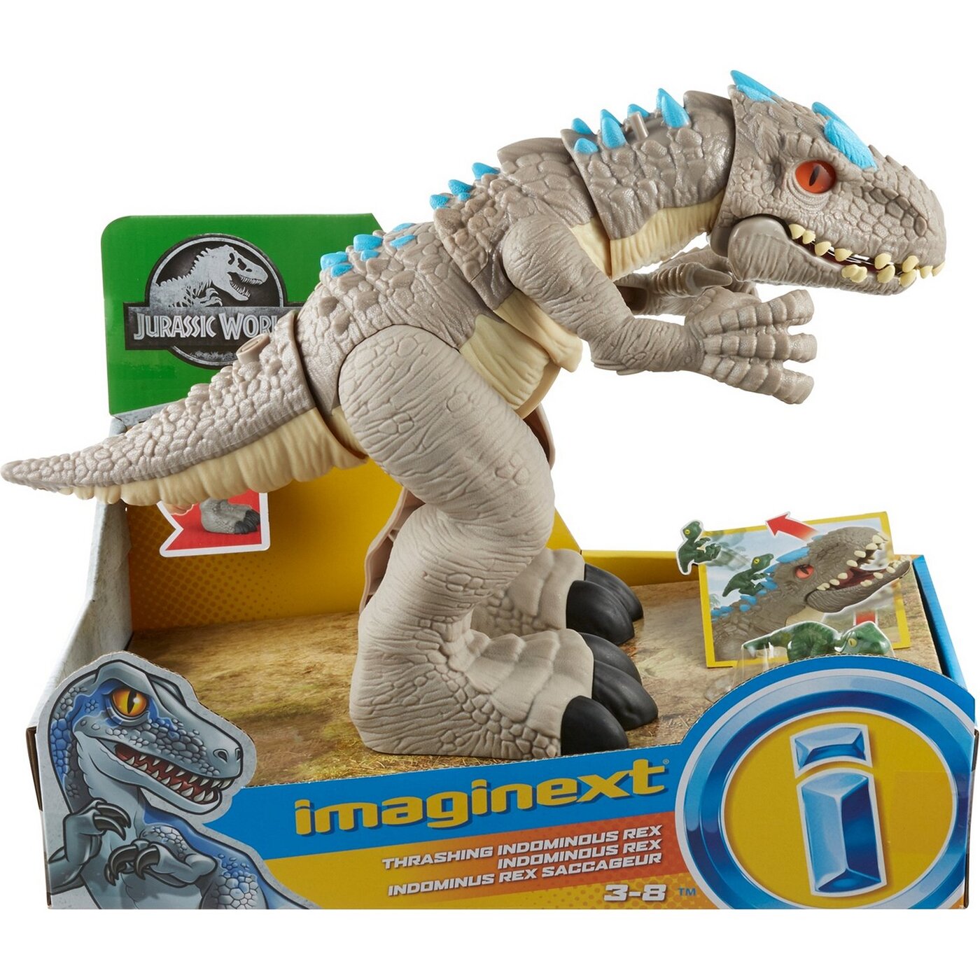 фото Фигурка mattel jurassic world imaginext динозавр индоминус рекс