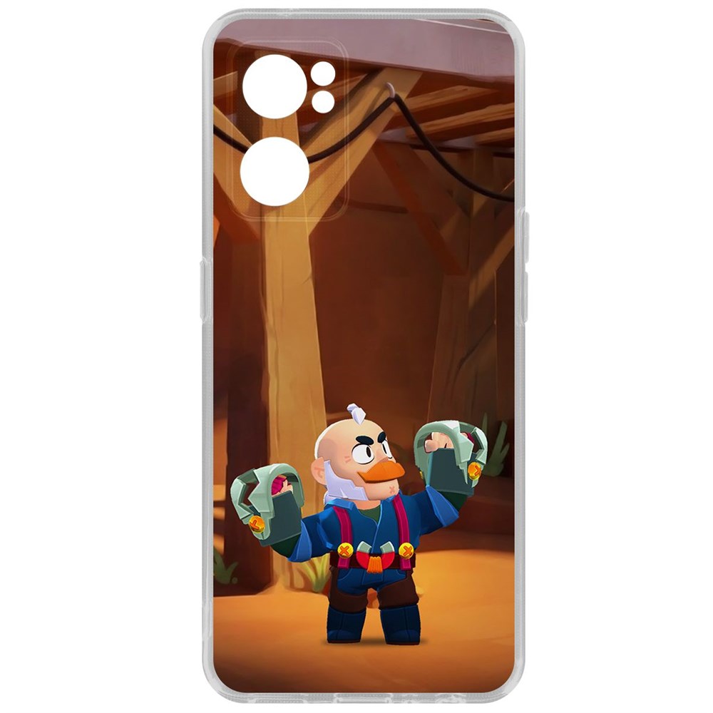 

Чехол-накладка Кейс Brawl Stars-Сэм для Oppo Reno7 5G, Прозрачный