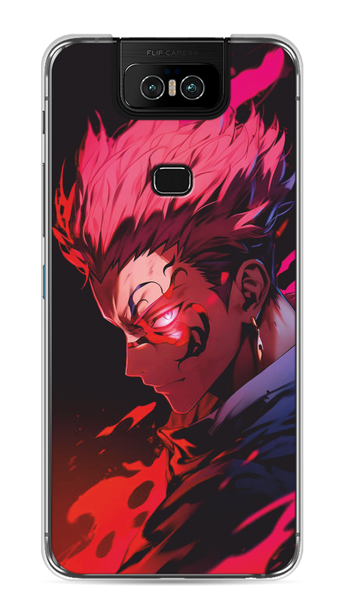 

Чехол Awog на Asus Zenfone 6 ZS630KL "Взгляд Сукуны", Розовый;красный;черный, 43950-1