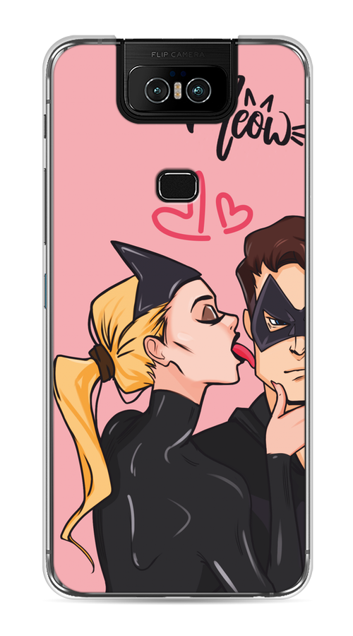 

Чехол Awog на Asus Zenfone 6 ZS630KL "Kiss of Cat Woman", Розовый;черный;бежевый, 43950-1