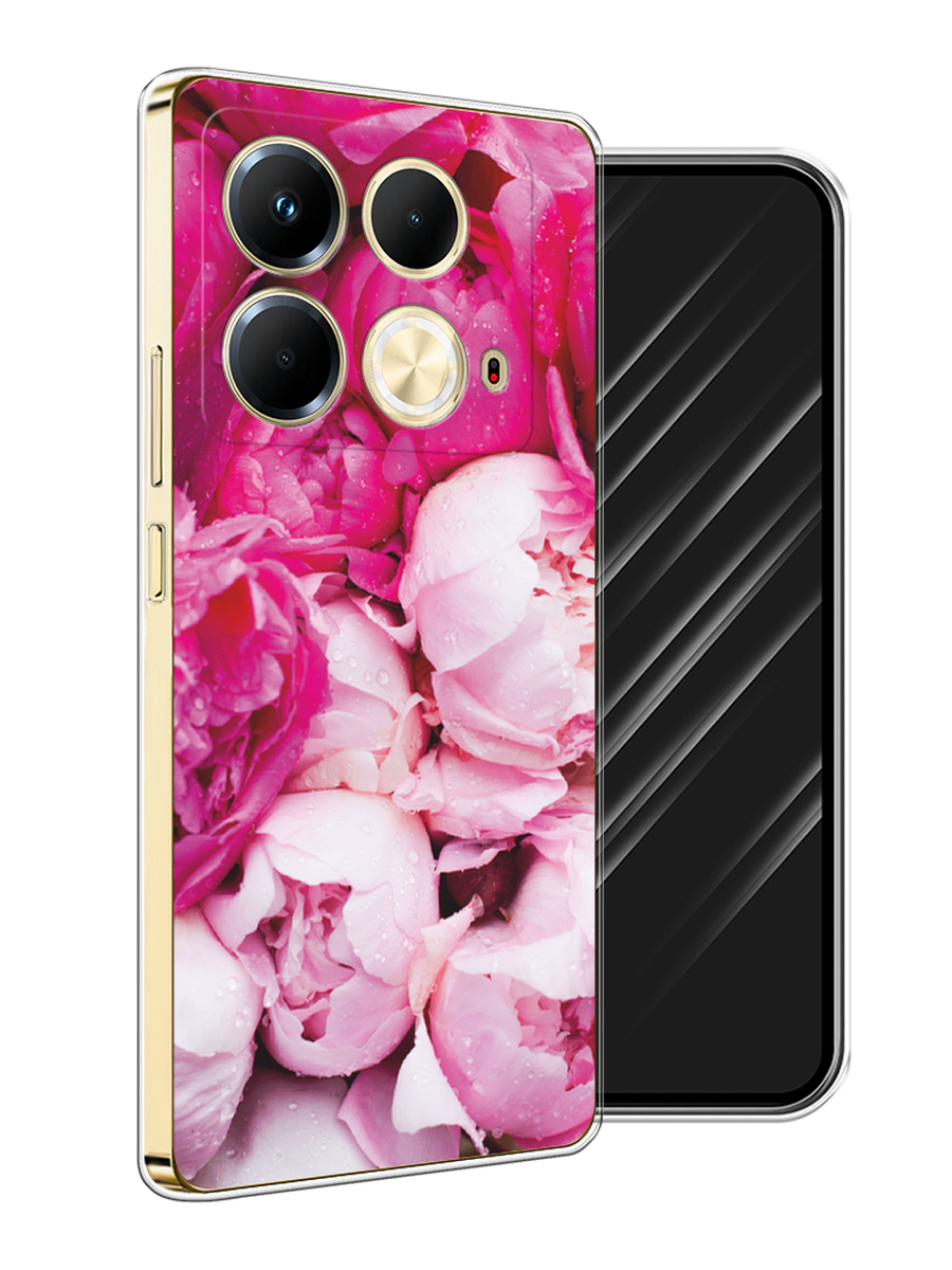 

Чехол Awog на Infinix Note 40 "Пионы розово-белые", Белый;розовый, 3105850-1