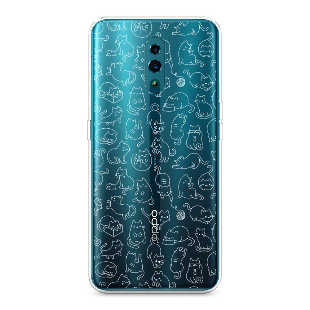 

Чехол Awog на Oppo Reno "Шкодливые котики", Разноцветный, 250750-2