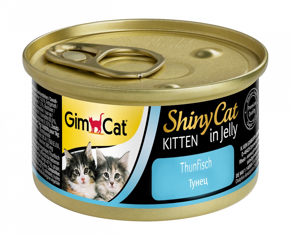 

Консервы для котят GimCat ShinyCat Kitten, тунец, 70г 12шт, ShinyCat Kitten