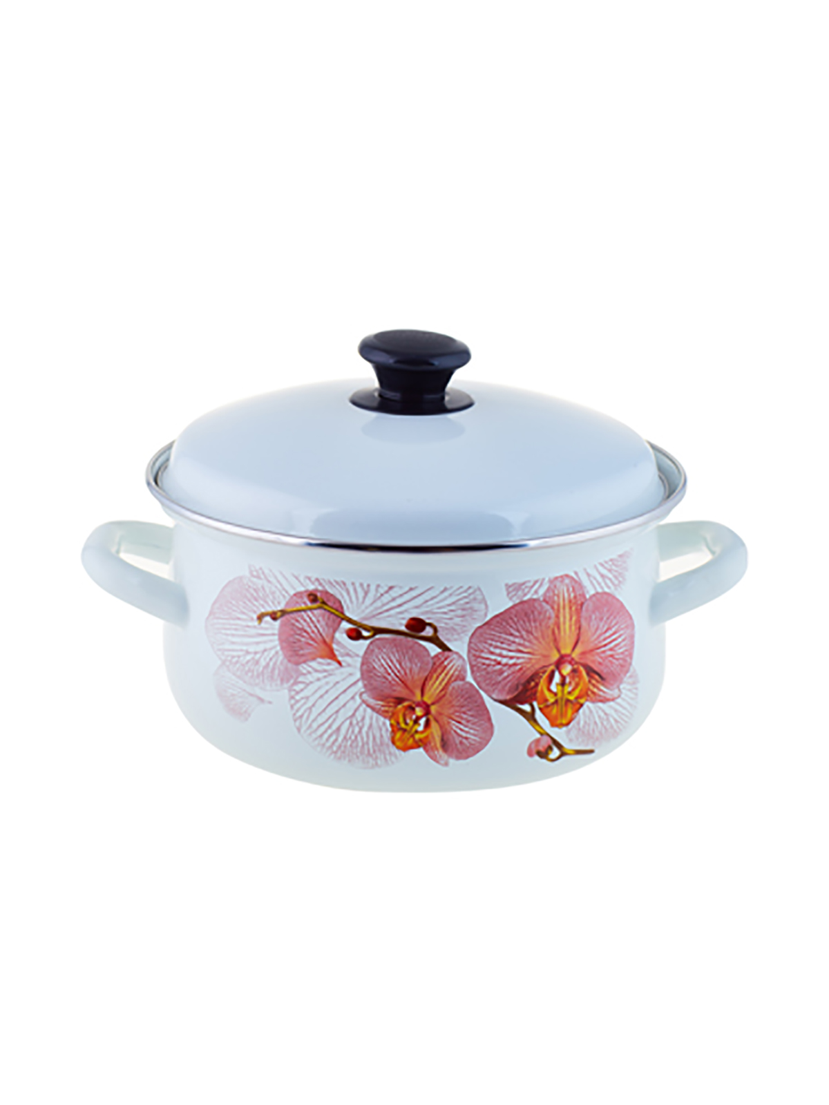 

Кастрюля эмалированная ALAT Home с крышкой, 1,5 л, Белый