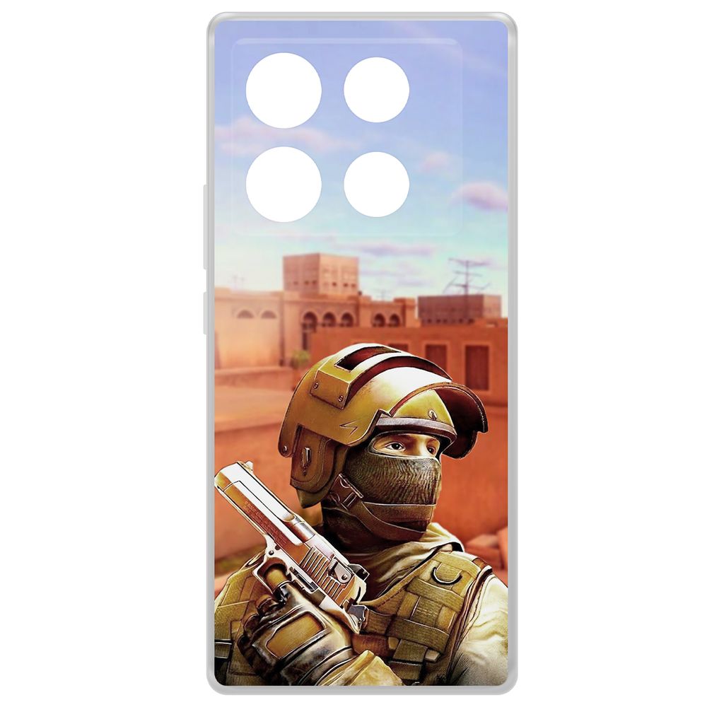 

Чехол-накладка Krutoff Clear Case Cтандофф 2 (Standoff 2) - Спец для INFINIX Note 40 Pro, Прозрачный