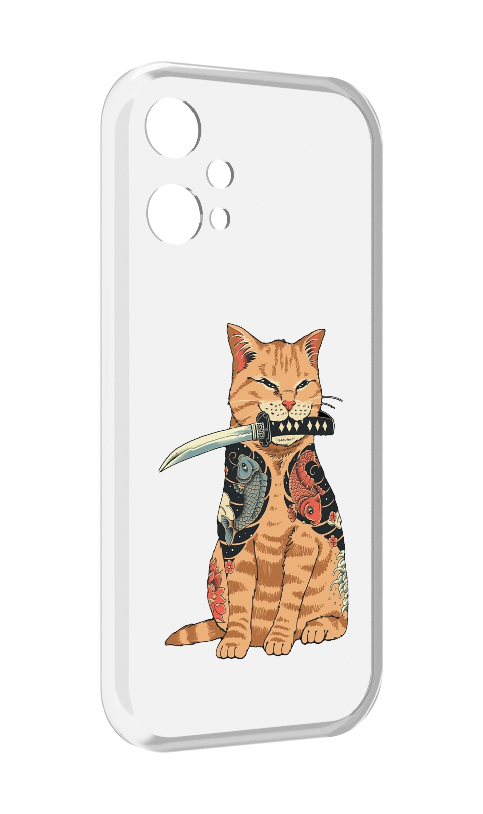 

Чехол MyPads кот-с-катаной для OnePlus Nord CE 2 Lite 5G, Прозрачный, Tocco