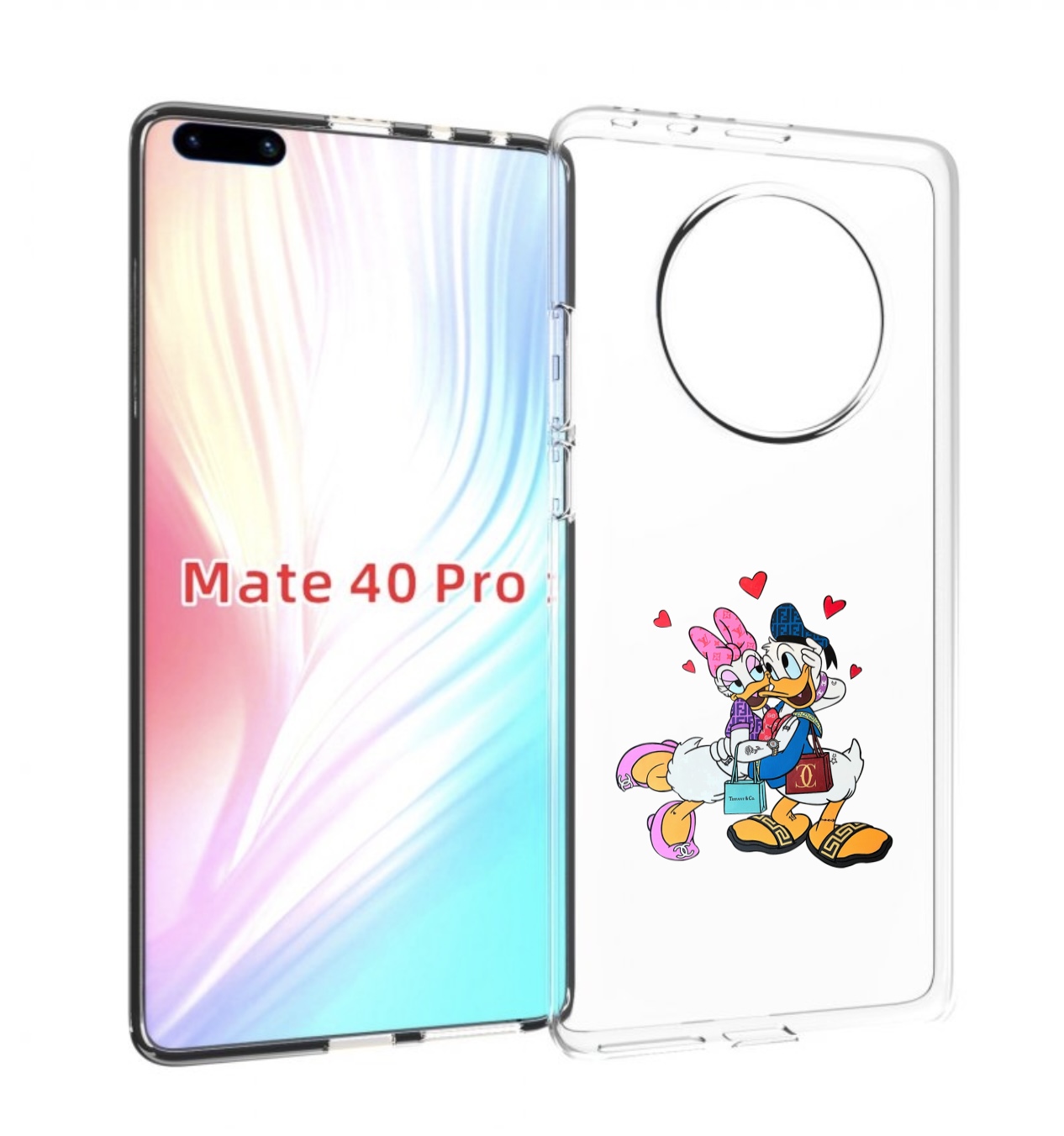 

Чехол MyPads модные-влюбленные-утки для Huawei Mate 40 Pro (NOH-NX9), Прозрачный, Tocco