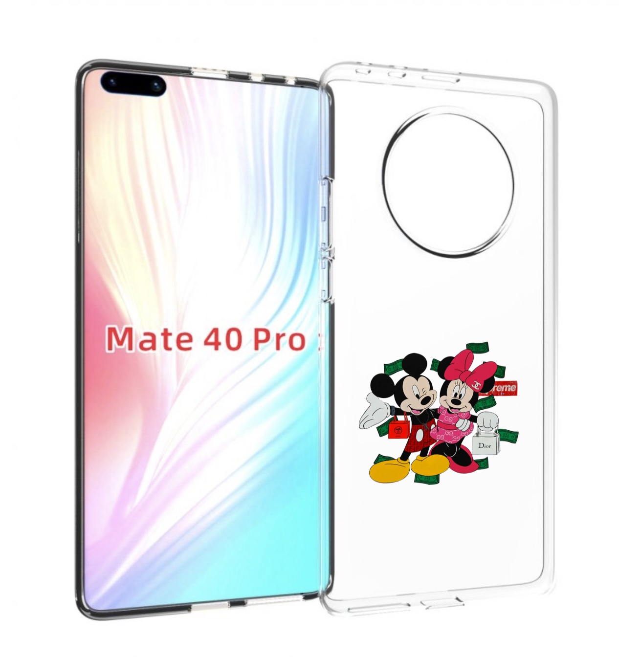 

Чехол MyPads модные-микки-маус детский для Huawei Mate 40 Pro (NOH-NX9), Прозрачный, Tocco