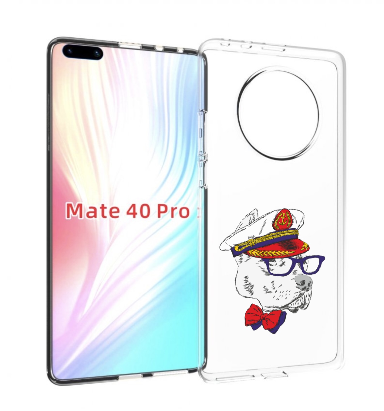 

Чехол MyPads бульдог для Huawei Mate 40 Pro (NOH-NX9), Прозрачный, Tocco