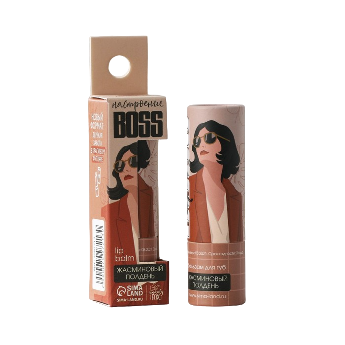 

Бальзам для губ в картонном стике «Настроение BOSS», жасмин 4 г, GIRL BOSS