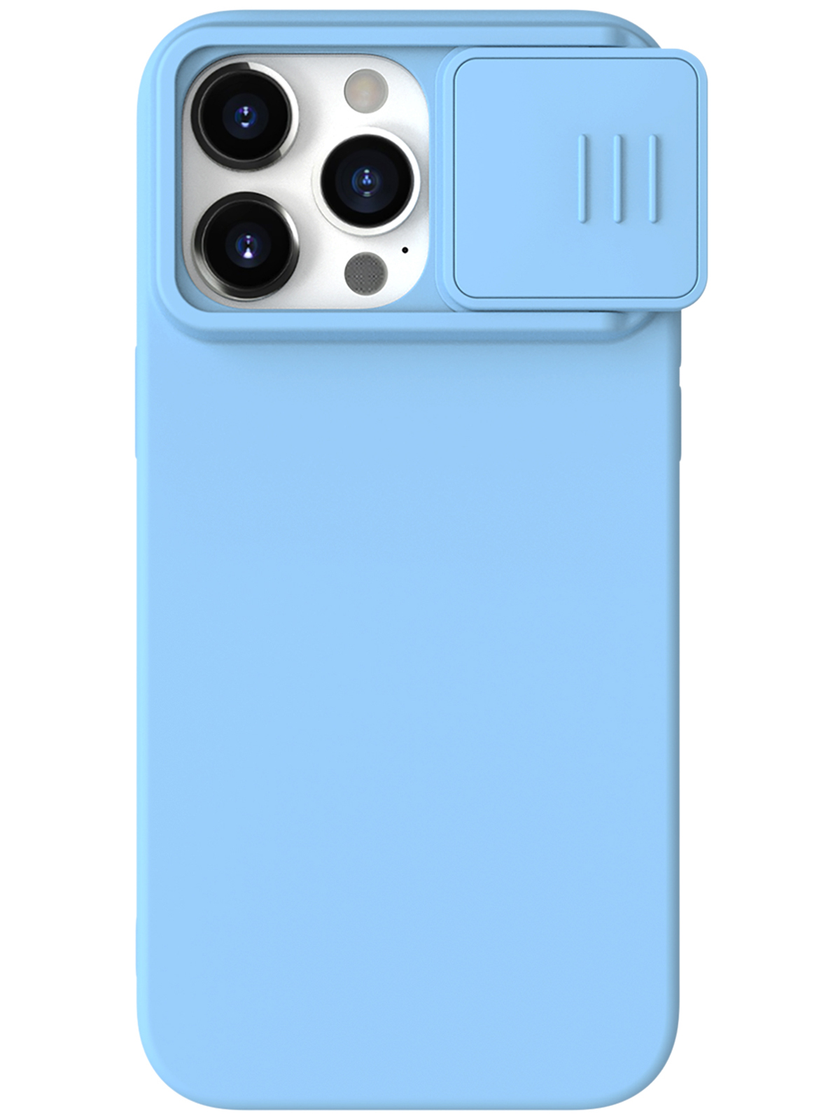 

Чехол Nillkin для iPhone 15 Pro Max CamShield Silky Silicone Haze Blue, Синий
