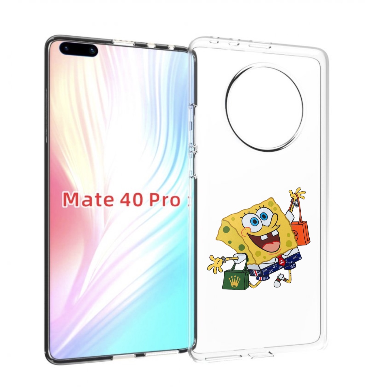 Чехол MyPads модный-спанч-боб для Huawei Mate 40 Pro (NOH-NX9)