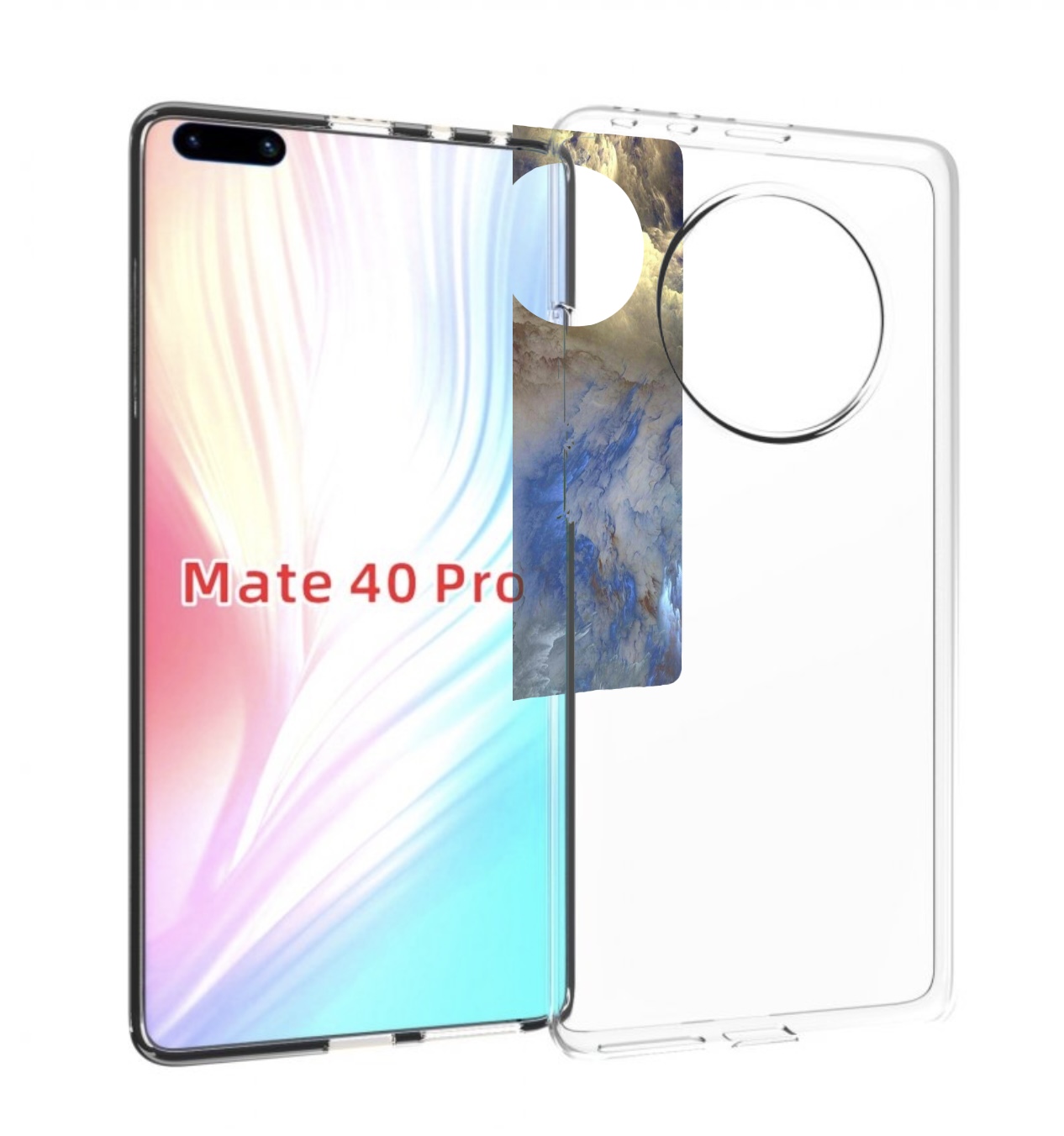 

Чехол MyPads мраморное небо для Huawei Mate 40 Pro (NOH-NX9), Прозрачный, Tocco