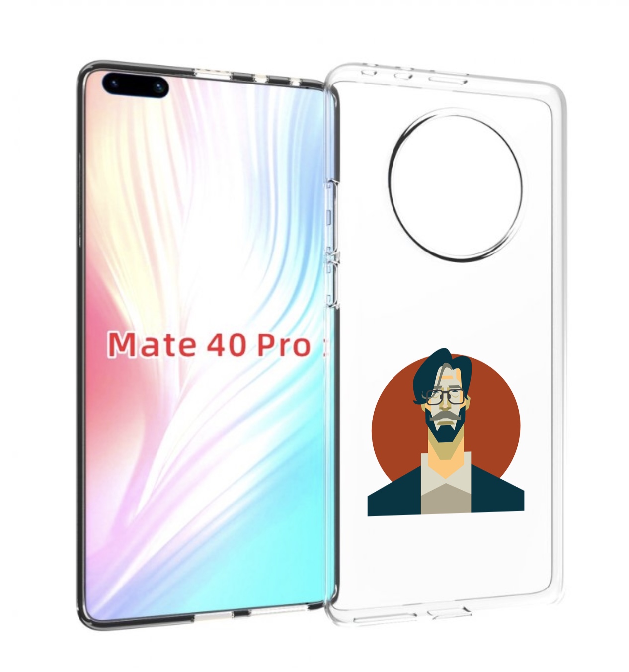 

Чехол MyPads мужичек-в-очках для Huawei Mate 40 Pro (NOH-NX9), Прозрачный, Tocco