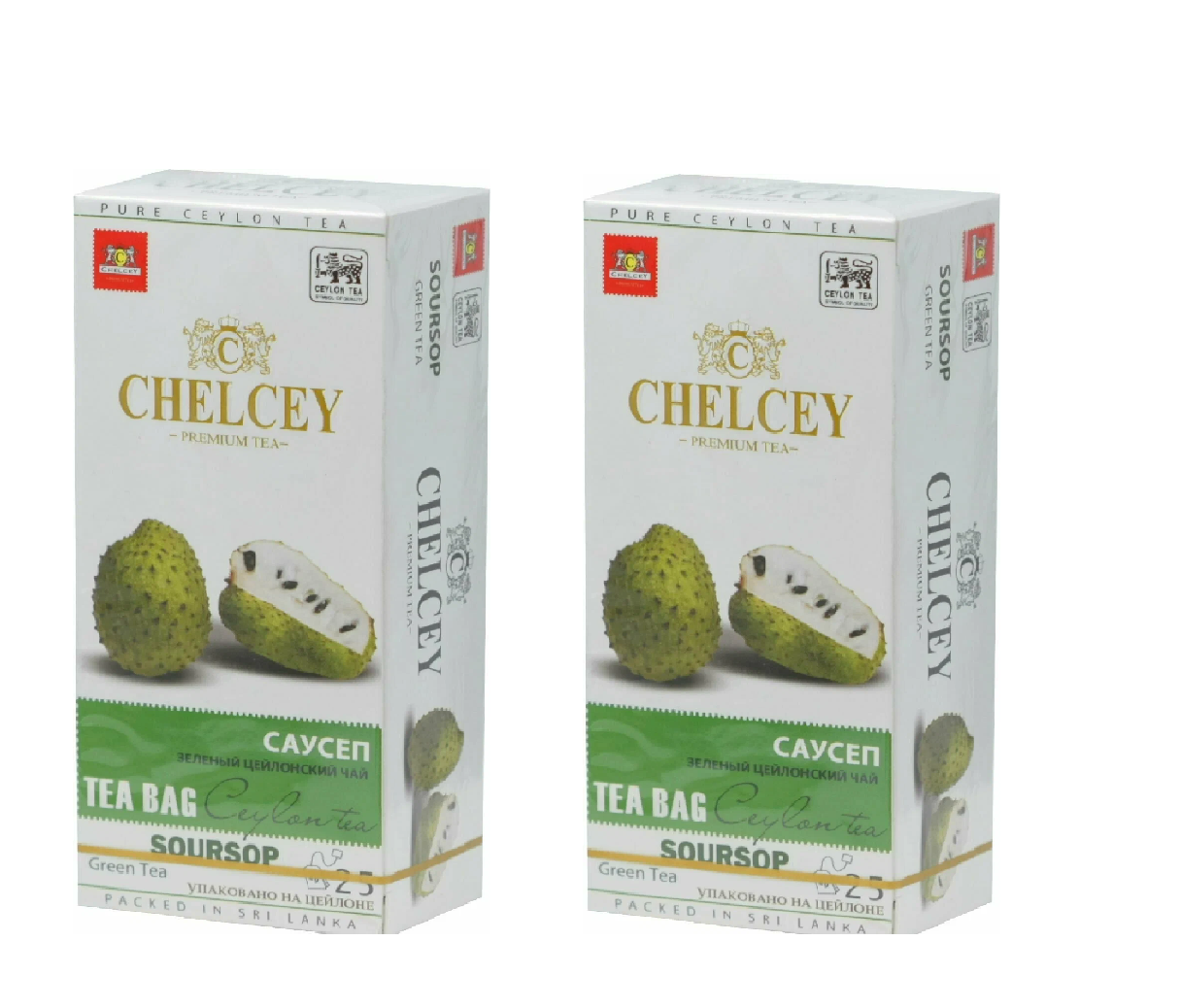 Чай Chelcey зелёный, Саусеп, 25 пакетиков х 2 шт