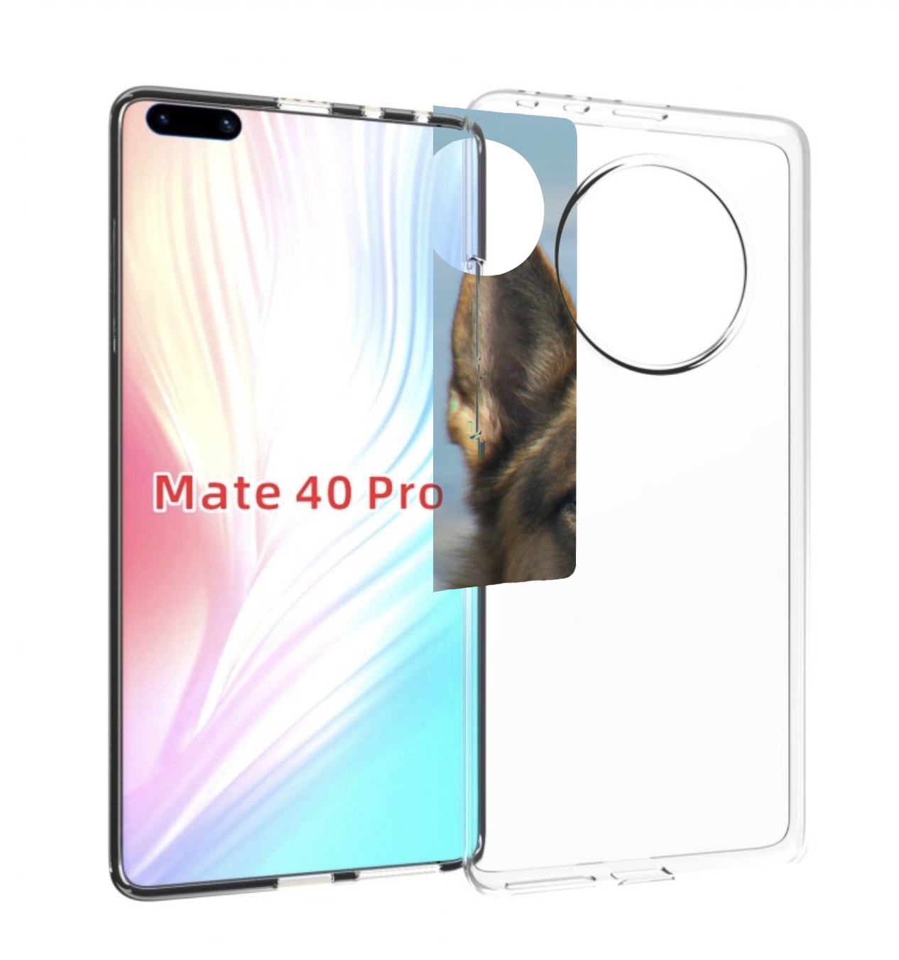 

Чехол MyPads немецкая овчарка для Huawei Mate 40 Pro (NOH-NX9), Прозрачный, Tocco