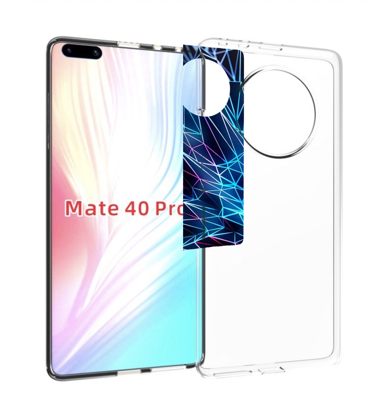 

Чехол MyPads неоновая-абстракция для Huawei Mate 40 Pro (NOH-NX9), Прозрачный, Tocco