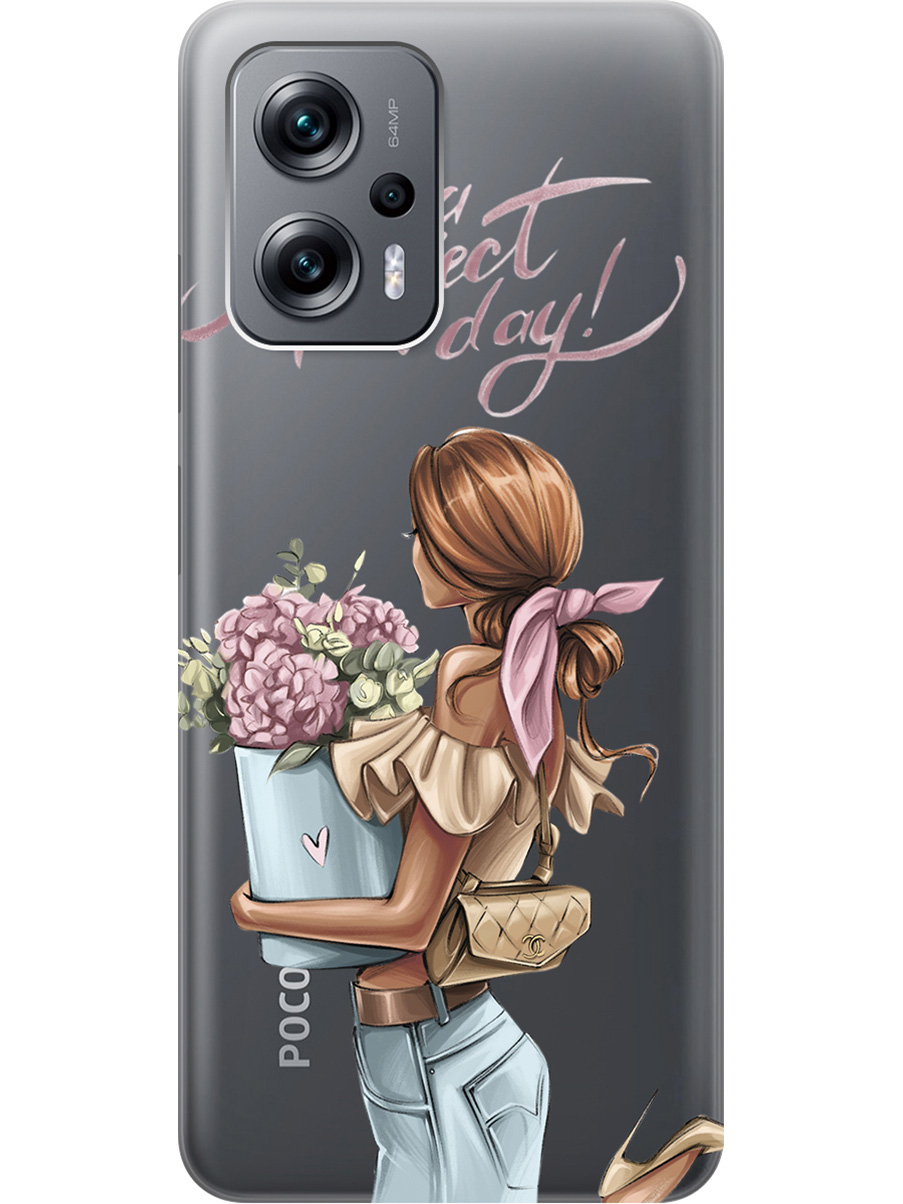 

Силиконовый чехол на Poco X4 GT / Xiaomi Redmi Note 11T Pro / 11T Pro+ с принтом 952051, Прозрачный;голубой;розовый, 740187775
