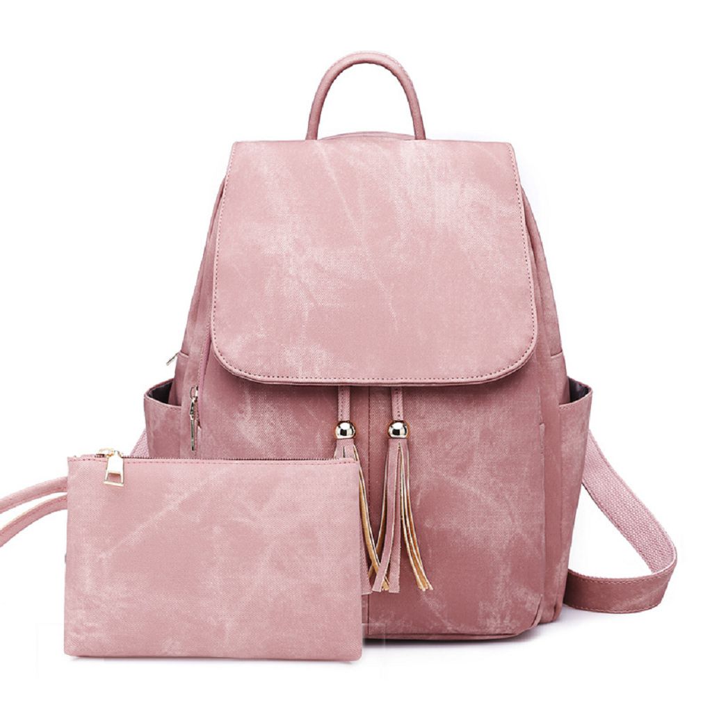 Комплект (рюкзак+косметичка) женский Fanrong 0281B розовый