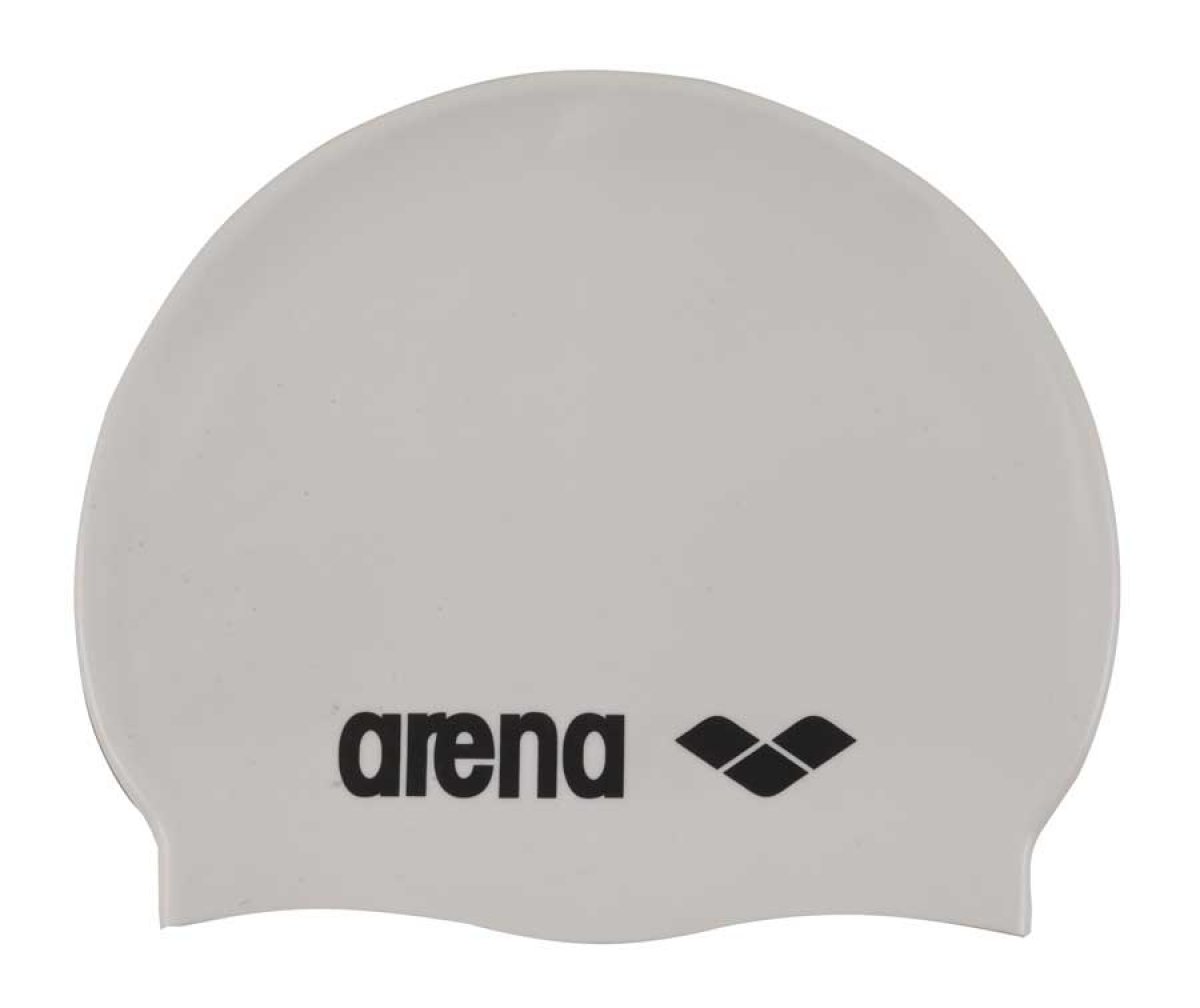 фото Шапочка для плавания arena classic silicone (белый) 91662/15