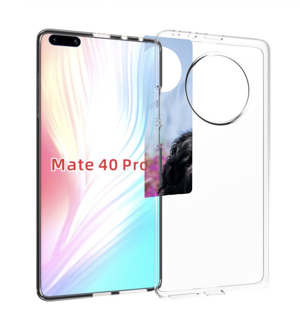 

Чехол MyPads ньюфаундлед для Huawei Mate 40 Pro (NOH-NX9), Прозрачный, Tocco