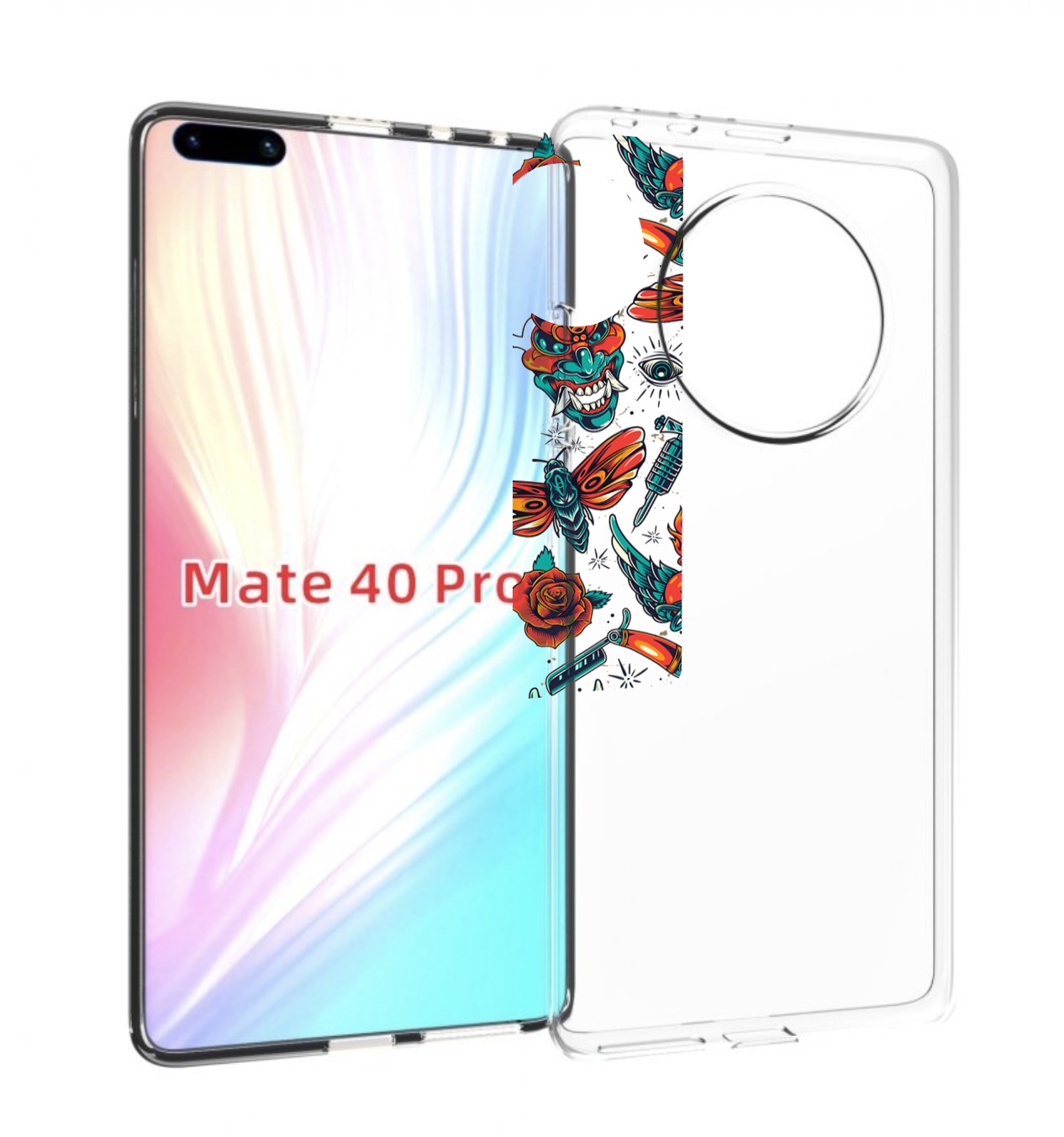 

Чехол MyPads олд-скул-пак для Huawei Mate 40 Pro (NOH-NX9), Прозрачный, Tocco