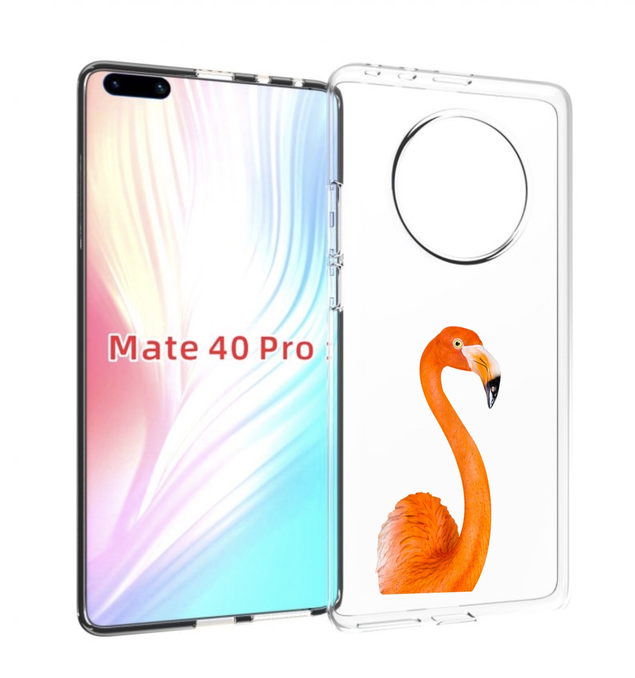 

Чехол MyPads оранжевый-фламинго для Huawei Mate 40 Pro (NOH-NX9), Прозрачный, Tocco