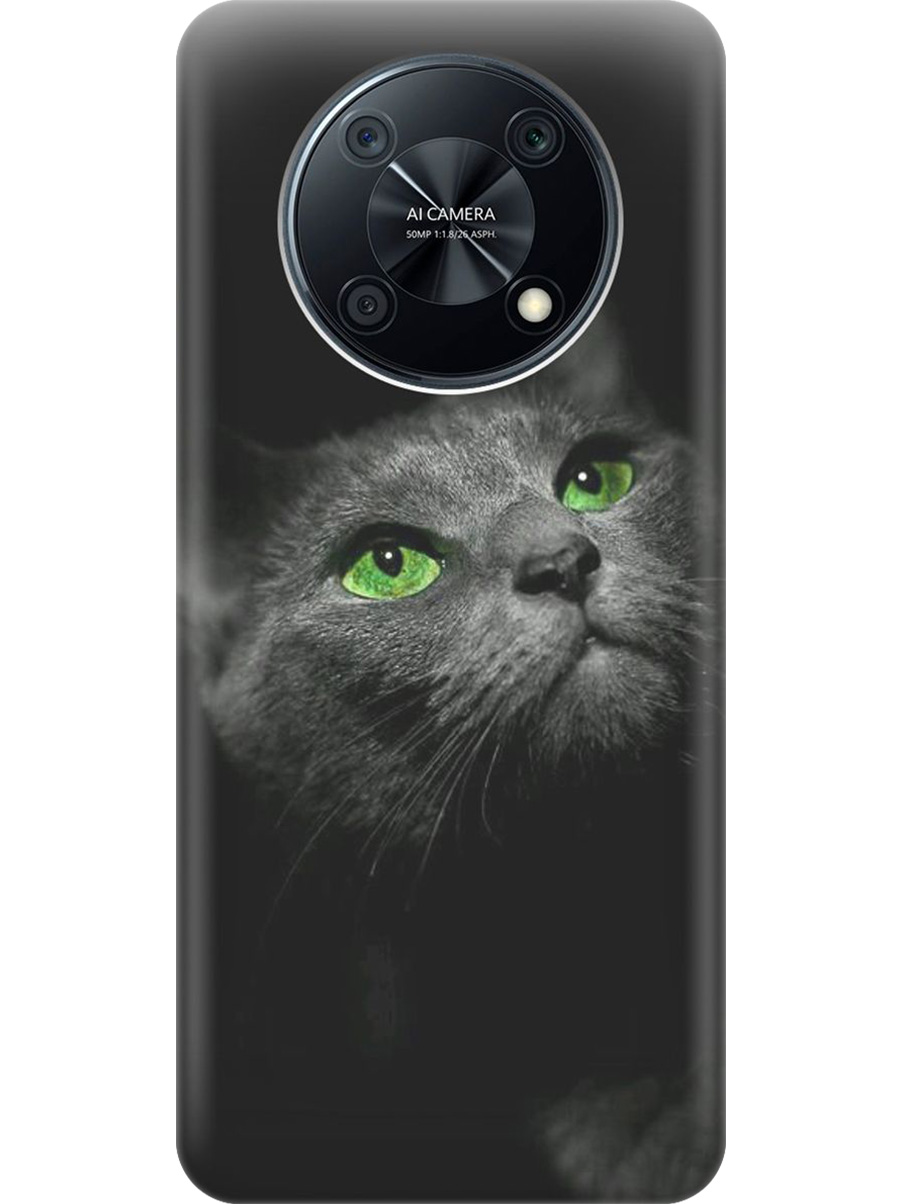 

Силиконовый чехол на Huawei nova Y90 с принтом "Зеленоглазая кошка", Прозрачный;зеленый;серый;черный, 740188611